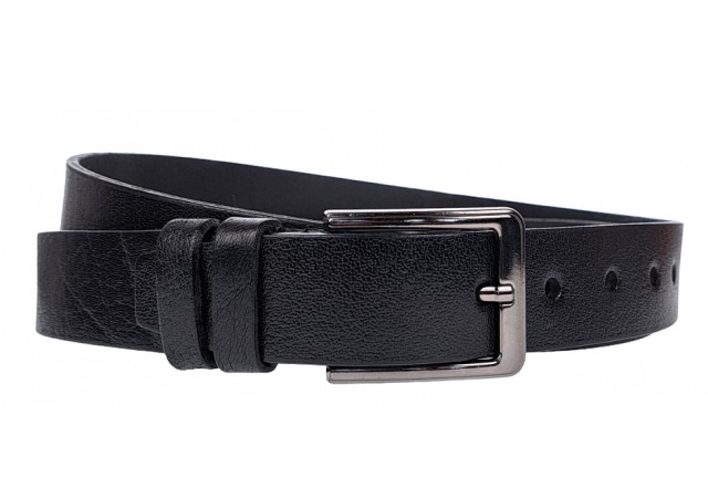 Curea batal barbati, eleganta pentru costum, din piele naturala, Negru, Latime 3.2cm, lungime pana la 170cm - CK86N